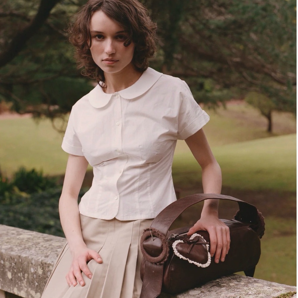 My Mum Made It CURVED COLLAR CAP SLEEVE SHIRT